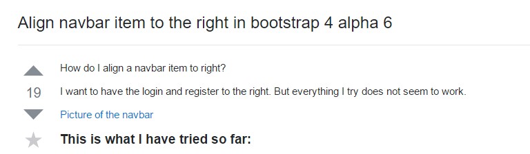  Regulate navbar item to the right  within Bootstrap 4 alpha 6