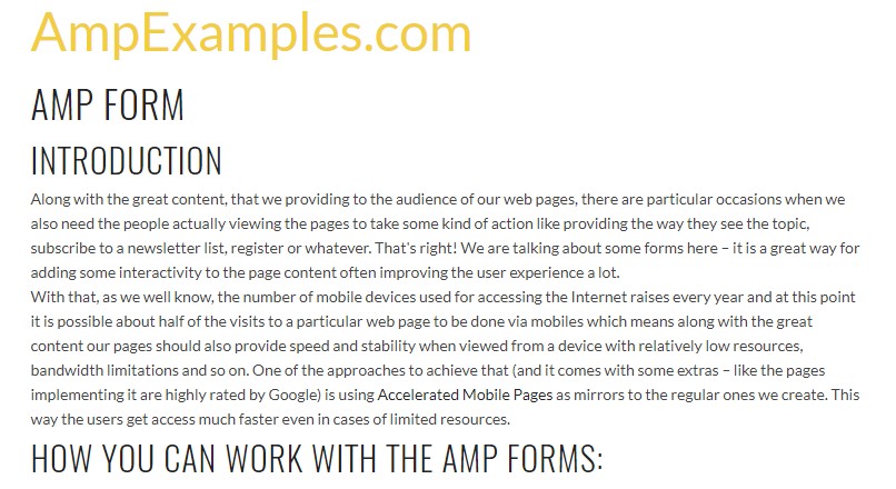 Why don't we  inspect AMP project and AMP-form element?