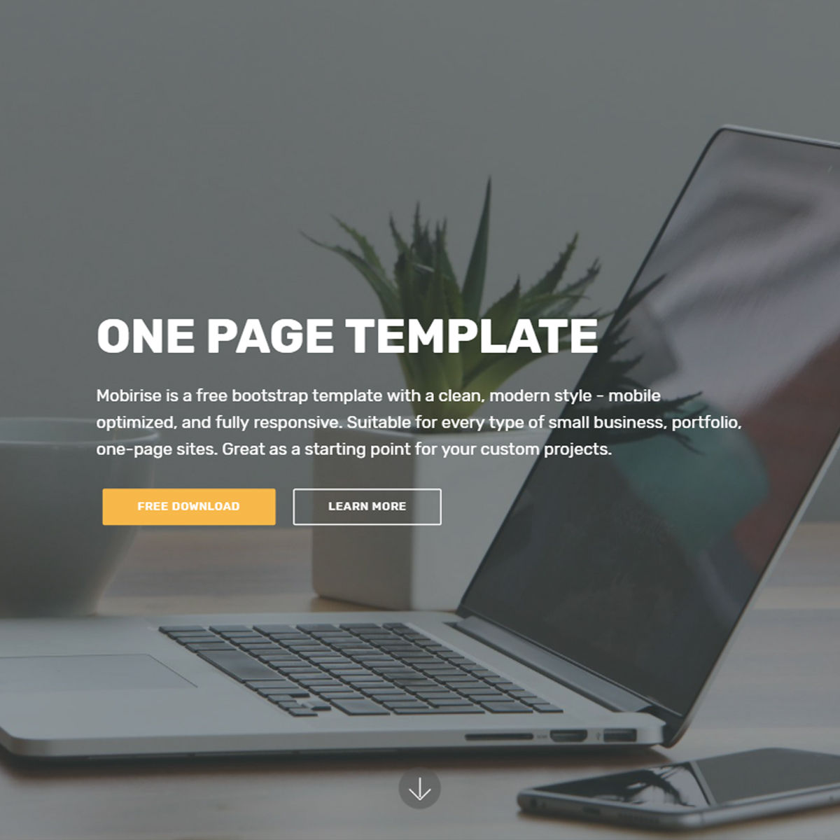 Free Download Bootstrap One Page Themes