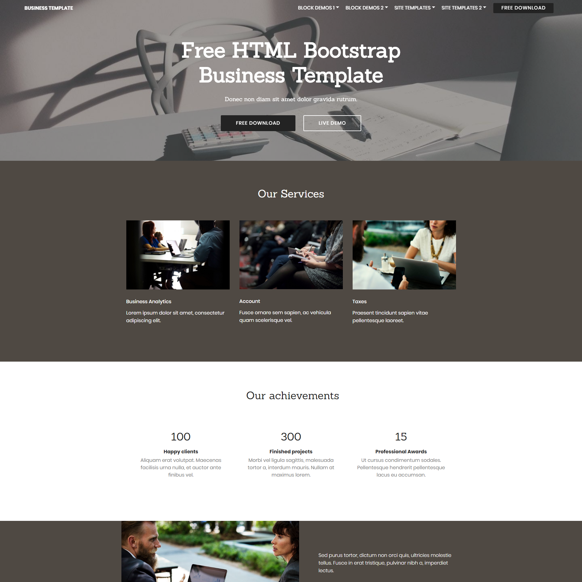 20+ Free HTML20 Bootstrap Templates of 20 That Will Wow You Throughout Small Business Website Templates Free