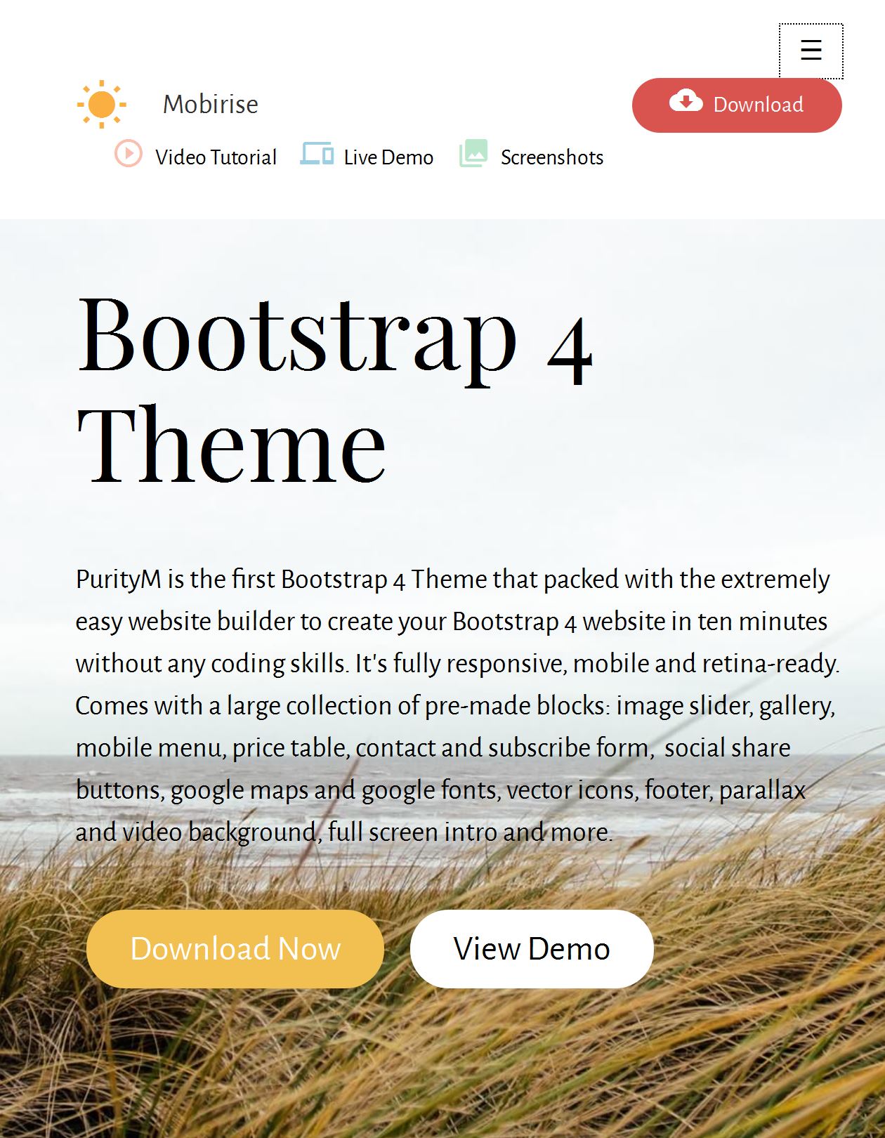 Bootstrap code. Bootstrap photo.