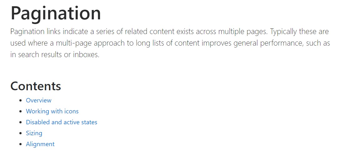 Bootstrap pagination official  information