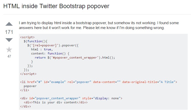 Bootstrap Popover  problem