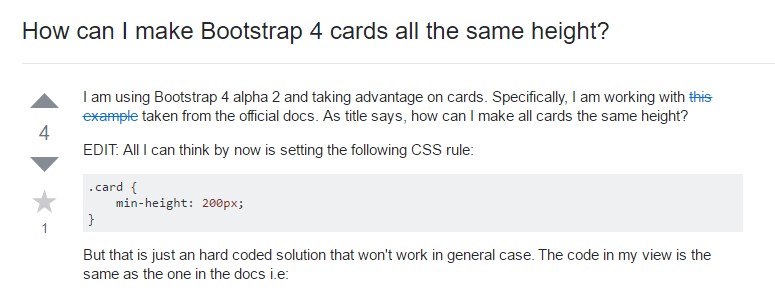 Insights on  exactly how can we  build Bootstrap 4 cards  all the same  height?