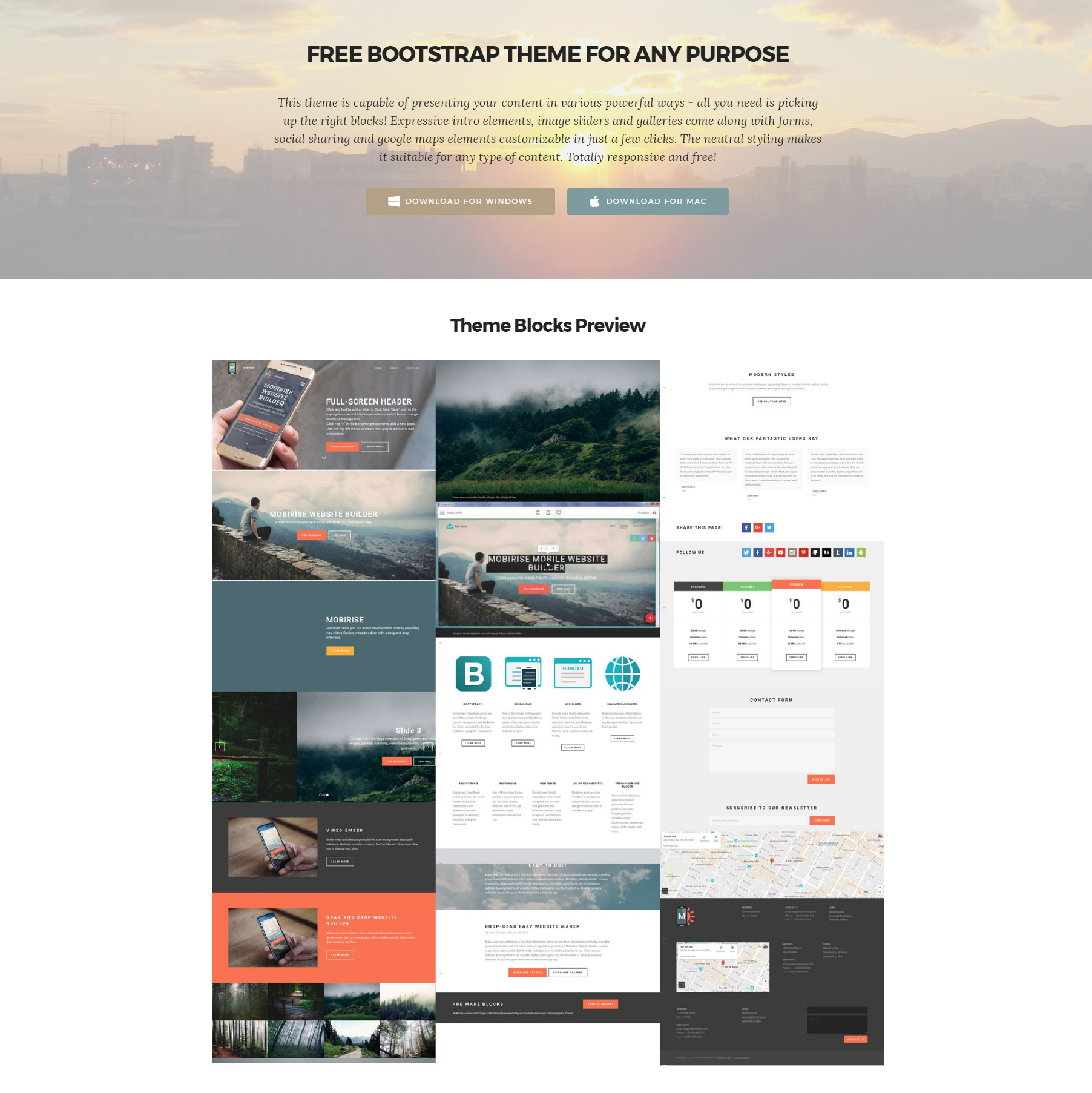 Responsive Bootstrap Templates