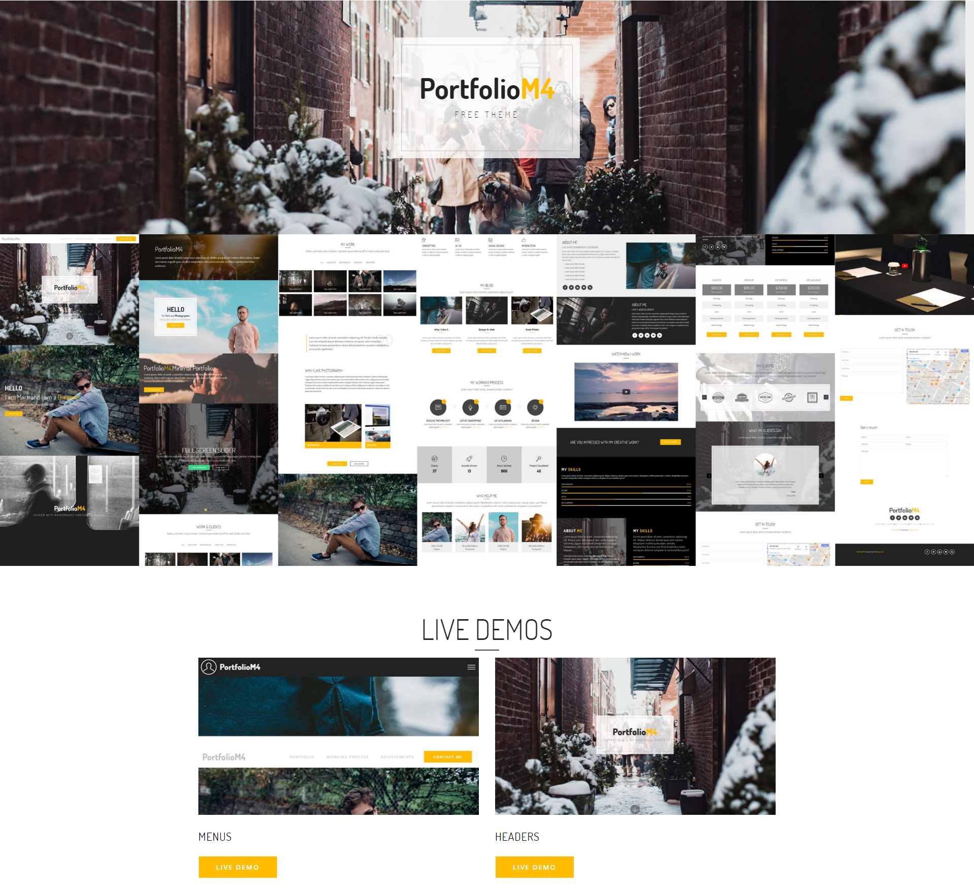 HTML5 Bootstrap PortfolioM4 Themes