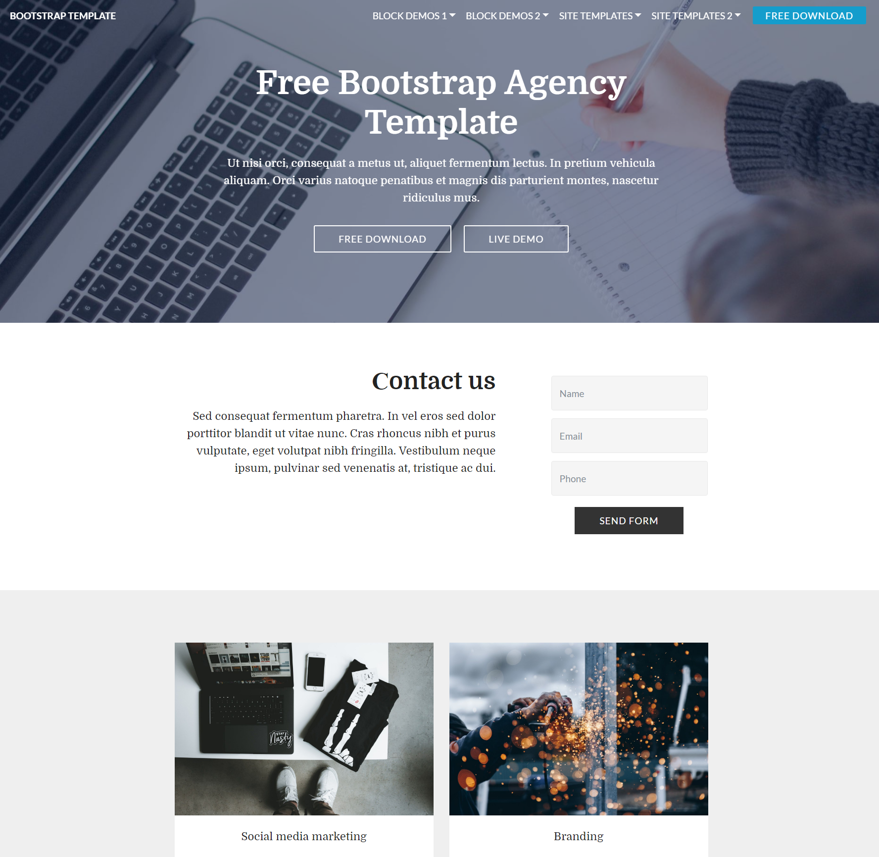 HTML Bootstrap Agency Templates