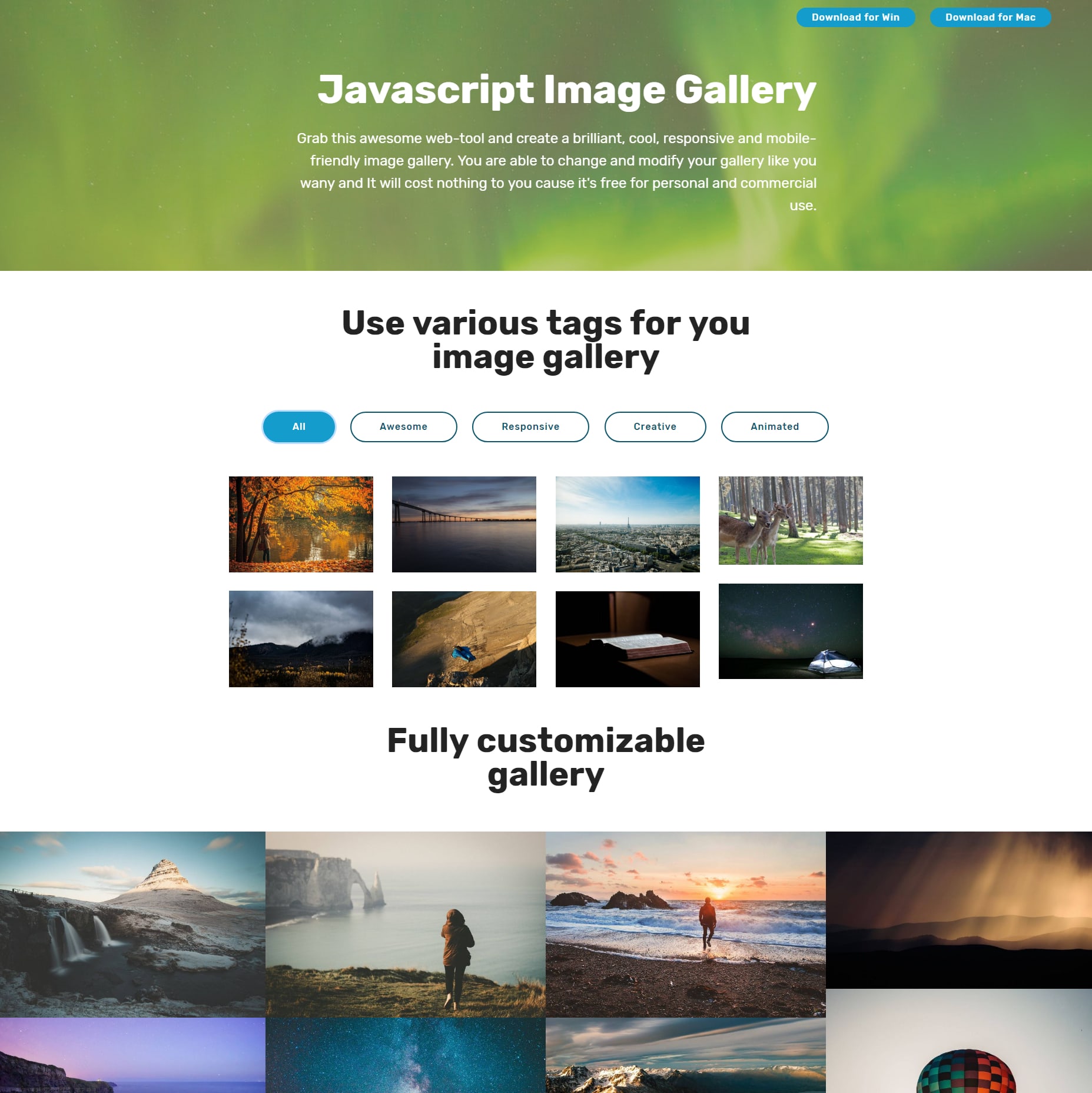 Mobile Bootstrap Image Gallery
