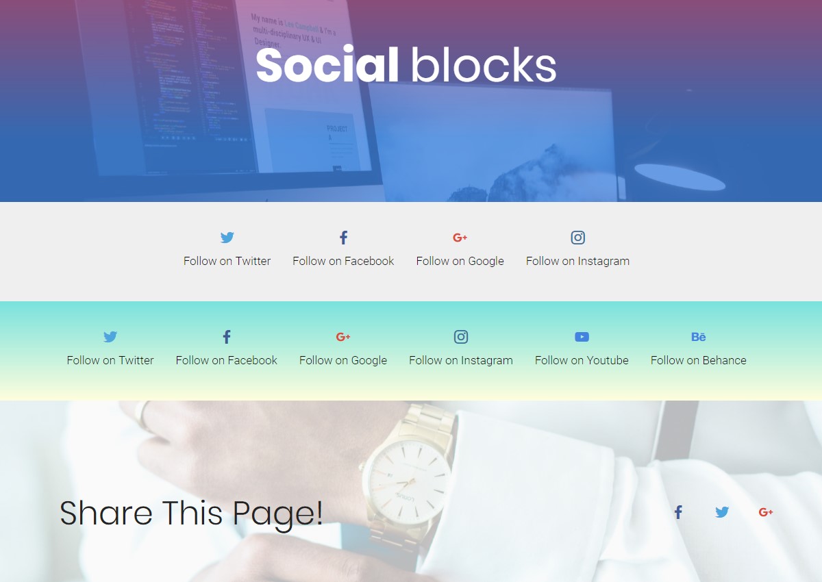 Social BlocksHTML Template
