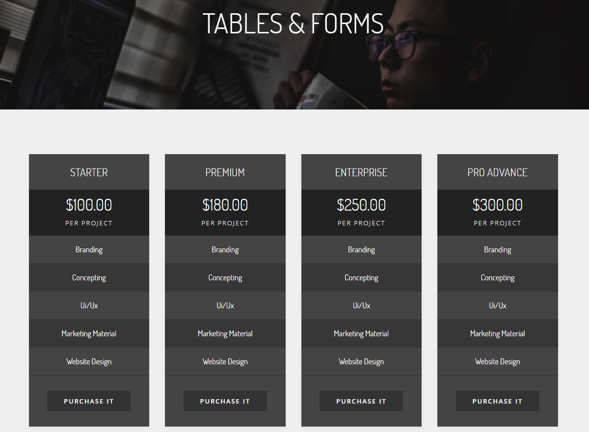 Creative Tables and Forms 