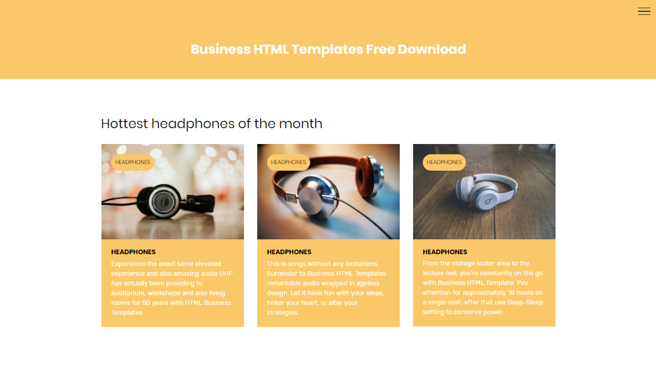 HTML Business Template