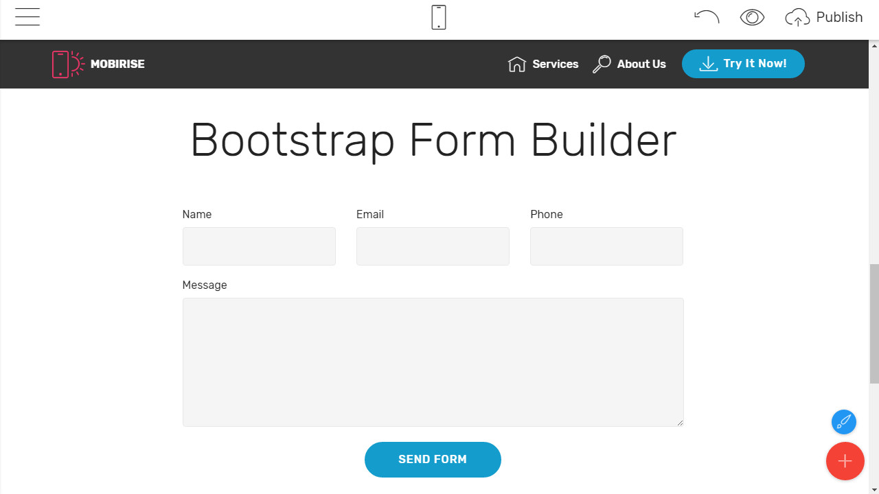 bootstrap builder from mockup