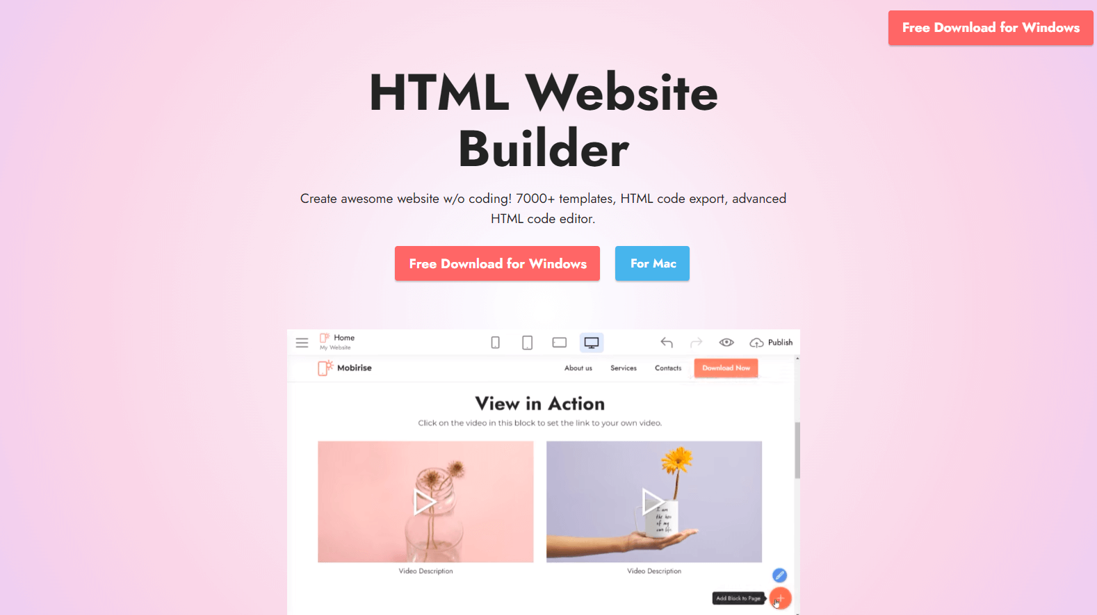 make html website free